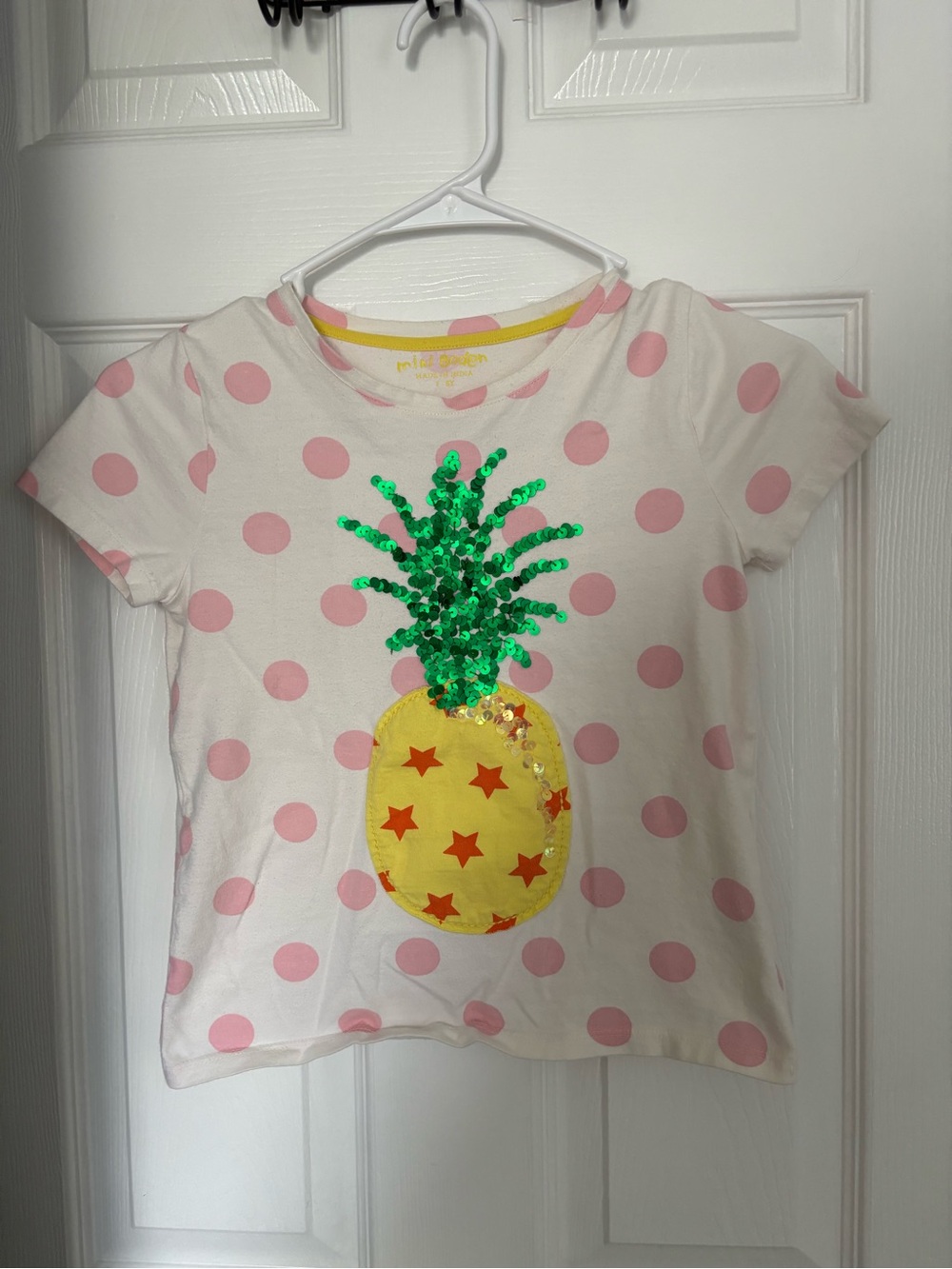 7/8 mini Boden Pineapple Sequin Shirt
